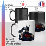mug magique thermoréactif thermo chauffant personnalisé super heros superman masque de batman blague cool fan fun idée cadeau original