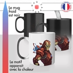 mug magique thermoréactif thermo chauffant personnalisé super heros robot iron man film comics fan fun idée cadeau original