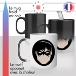 mug magique thermoréactif thermo chauffant personnalisé super heros comics robin sans visage idée cadeau original