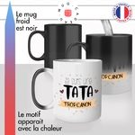 mug magique thermoréactif thermo chauffant personnalisé je suis une tata trop canon tante tatie idée cadeau original