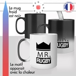 mug magique thermoréactif thermo chauffant personnalisé monsieur rugby rugbyman club ballon oval essai world cup idée cadeau original