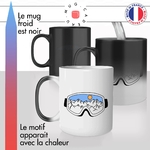 mug magique thermoréactif thermo chauffant personnalisé lunettes de ski montagne neige ride savoie skieur idée cadeau original