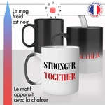 mug magique thermoréactif thermo chauffant personnalisé stronger together plus fort ensemble couple mignon personnalisable cadeau original