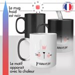mug magique thermoréactif thermo chauffant personnalisé princesse lapine lapin couronne mignon pour enfant idée cadeau original
