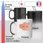 mug magique thermoréactif thermo chauffant personnalisé petit nuage pluie détoiles anniversaire reves mignon petite fille prenom cadeau original