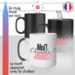 mug magique thermoréactif thermo chauffant personnalisé femme cararctère défaut moi chiante jamais copine collegue idée cadeau original fun