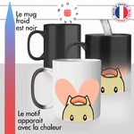 mug magique thermoréactif thermo chauffant personnalisé chat sushi lover coeur poisson cru makis fun idée cadeau original