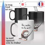 mug magique thermoréactif thermo chauffant personnalisé samuraï épée shaoline des sushis ou la mort sashimi nigiri fun idée cadeau original
