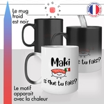 mug magique thermoréactif thermo chauffant personnalisé italien blague maki italie sushis sashimi nigiri fun idée cadeau original
