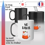 mug magique thermoréactif thermo chauffant personnalisé no sushis saumon chat fun idée cadeau original