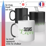mug magique thermoréactif thermo chauffant personnalisé sushi lover gourmand passion sushis japonais idée cadeau fun original