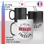 mug magique thermoréactif thermo chauffant personnalisé métier infirmiere plus que parfaite soignante libérale idée cadeau fun original