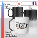 mug magique thermoréactif thermo chauffant personnalisé monsieur chasseur fusil chasse passion idée cadeau fun original
