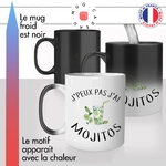 mug magique thermoréactif thermo chauffant personnalisé jpeux pas jai mojitos citron rhum menthe apéro cocktail idée cadeau fun original