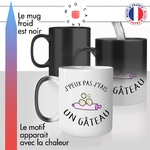 mug magique thermoréactif thermo chauffant personnalisé je peux pas jfais un gateau patisserie idée cadeau fun original