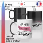 mug magique thermoréactif thermo chauffant personnalisé ma mere la meilleure patissiere métier fete des meres idée cadeau fun original