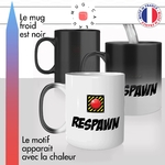 mug magique thermoréactif thermo chauffant personnalisé gamer bouton respawn revis mort gameover gaming offrir idée cadeau fun original