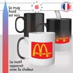 mug magique thermoréactif thermo chauffant personnalisé fast food parodie diabet burger frites idée cadeau original