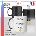 mug magique thermoréactif thermo chauffant personnalisé drole potion damour canard couple homme idée cadeau original