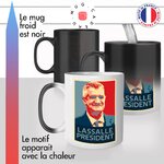 mug magique thermoréactif thermo chauffant personnalisé propagande jean lassalle president elections 2022 francaise france idée cadeau fun
