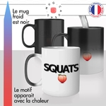 mug magique thermoréactif thermo chauffant personnalisé salle de sport squat fessier fesses gros cul peach fitness girl insta idée cadeau fun femme