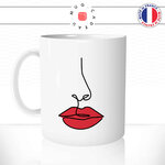 mug-tasse-ref12-fille-dessin-bouche-rouge-a-levres-noir-simple-nez-cafe-the-mugs-tasses-personnalise-anse-gauche