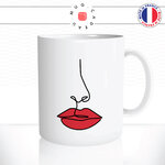 mug-tasse-ref12-fille-dessin-bouche-rouge-a-levres-noir-simple-nez-cafe-the-mugs-tasses-personnalise-anse-droite