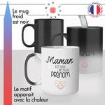 mug magique thermoréactif thermo chauffant personnalisé fete des mères naissance jeune maman mon nouveau prénom idée cadeau bébé fun