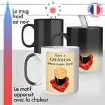 mug magique thermoréactif thermo chauffant personnalisé biere caramel guiness nord rugby fatigué apéro bar idée cadeau fun