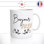 mug-tasse-blanc-brillant-cadeau-bonjour-2023-nouvel-an-bonne-année-janvier-2024-hello-hiver-résolution-café-thé-personnalisé-personnalisable