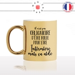 mug-tasse-dorée-or-gold-folle-infirmiere-métier-medical-hopital-collègue-ecole-dinfirmieres-à-domicile-aide-soignante-idée-cadeau-originale
