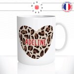 mug-cadeau-personnalise-prenom-adeline-coeur-leopard