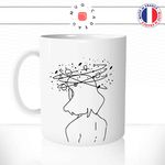 mug-tasse-ref17-espace-planetes-fille-dos-tourne-autour-tete-dessin-noir-cafe-the-mugs-tasses-personnalise-anse-gauche