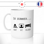 mug-tasse-ref22-geek-summer-eat-pc-sleep-cafe-the-mugs-tasses-personnalise-anse-gauche