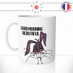 mug-tasse-bugs-bunny-tete-lapin-good-morning-beautiful-bonjour-matin-reveil-fatigue-travail-humour-dessin-idee-cadeau-original