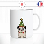 mug-tasse-chien-sapin-noel-pug-race-buldog-drole-mignon-dessin-animal-cafe-thé-idée-cadeau-original