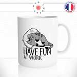 mug-tasse-chat-chaton-blanc-cat-have-fun-at-work-travail-sieste-dormir-dors-content-heureux-ironique-drole-humour-idee-cadeau-cool-fun-original-personnalisé