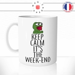 mug-tasse-keep-calm-week-end-pepe-the-frog-meme-geek-humour-fun-café-thé-idée-cadeau-originale-personnalisée-min