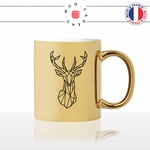 mug-tasse-or-doré-cerf-origami-animal-bois-biche-dessin-noir-fun-café-thé-idée-cadeau-original-personnalisable-gold2-min