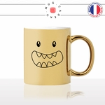 mug-tasse-or-doré-monstre-gentil-dents-enfant-kawaii-dessin-mignon-animal-noir-fun-café-thé-idée-cadeau-original-personnalisé-gold2-min
