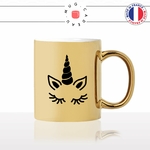 mug-tasse-or-doré-licorne-jolie-corne-cils-yeux-dessin-drole-mignon-animal-noir-fun-café-thé-idée-cadeau-original-personnalisé-gold2-min