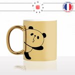 mug-tasse-or-doré-ours-panda-coucou-bonjour-bisou-dessin-drole-mignon-animal-noir-fun-café-thé-idée-cadeau-original-personnalisé-gold-min
