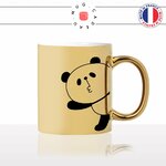 mug-tasse-or-doré-ours-panda-coucou-bonjour-bisou-dessin-drole-mignon-animal-noir-fun-café-thé-idée-cadeau-original-personnalisé-gold2-min