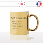 mug-tasse-doré-or-gold-recette-du-cafe-glacé-maman-enfant-papa-matin-reveil-week-end-humour-boulot-idée-cadeau-personnalisé-café-thé2-min