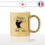 mug-tasse-doré-or-gold-popeye-fort-épinards-légumes-dessin-animé-humour-fun-idée-cadeau-personnalisé-café-thé2-min