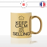 mug-tasse-gold-or-doré-keep-calm-and-go-selling-agent-immobilier-agence-vente-vendeur-metier-humour-idée-cadeau-fun-café-thé-personnalisé2-min