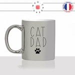mug-tasse-argenté-silver-cat-dad-papa-chats-mignon-animal-chaton-dessin-noir-fun-café-thé-idée-cadeau-original-personnalisable-min