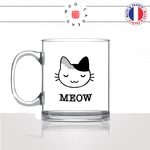 mug-tasse-en-verre-transparent-animaux-mignon-meow-tete-de-chat-mignon-animal-chaton-noir-fun-café-thé-idée-cadeau-original-personnalisé-min