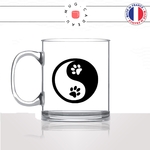 mug-tasse-en-verre-transparent-pattes-de-chats-paws-ying-yang-bouddha-mignon-animal-chaton-noir-fun-café-thé-idée-cadeau-original-personnalisé-min