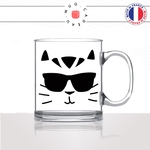 mug-tasse-en-verre-transparent-tete-de-chat-lunettes-de-soleil-cool-mignon-animal-chaton-noir-fun-café-thé-idée-cadeau-original-personnalisé2-min